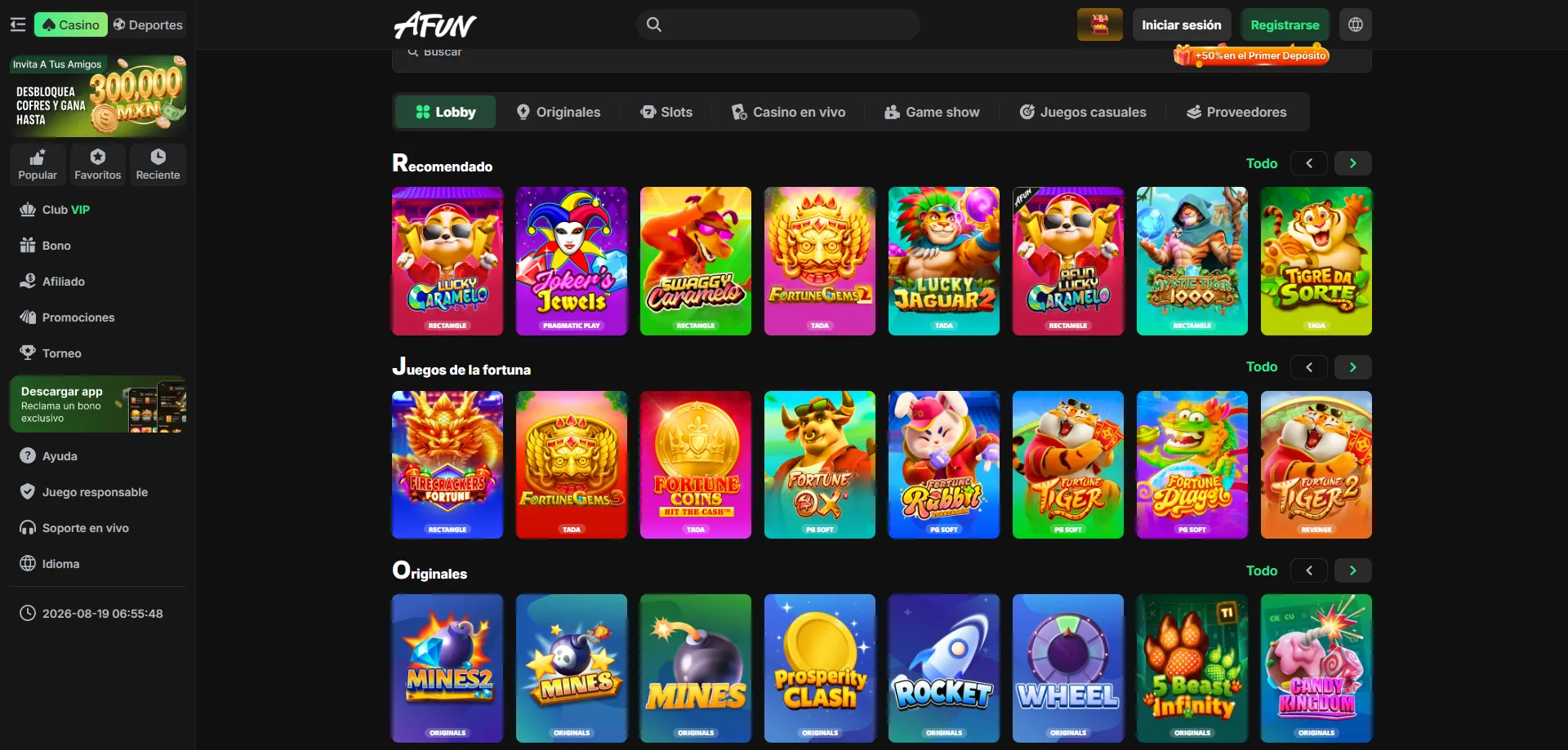Tragamonedas en AFUN Casino — más de 5,000 títulos disponibles